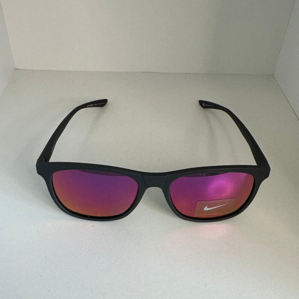 Nike Passage Sunglasses Matte Anthracite Frame Color, Grey with Teal Mirror Lens